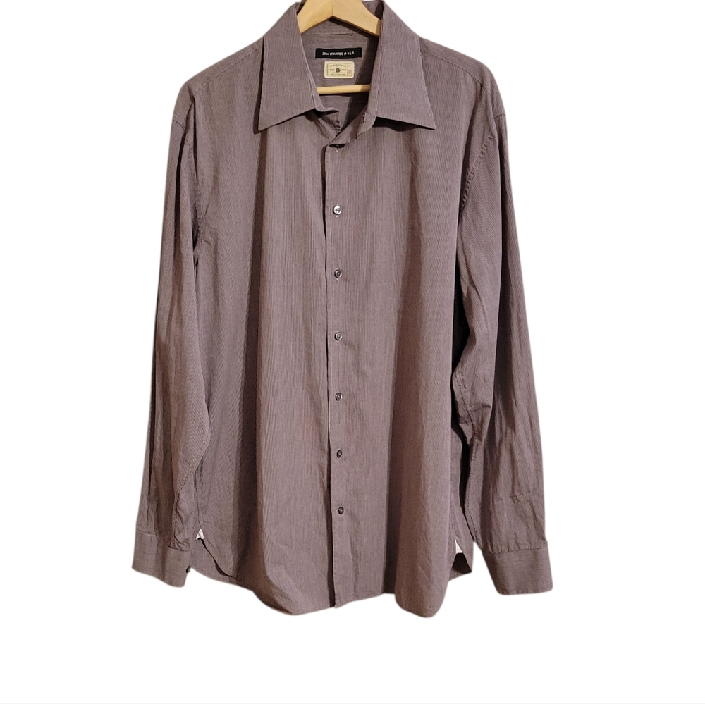 John Varvatos Striped Long Sleeve Button Down Shirt